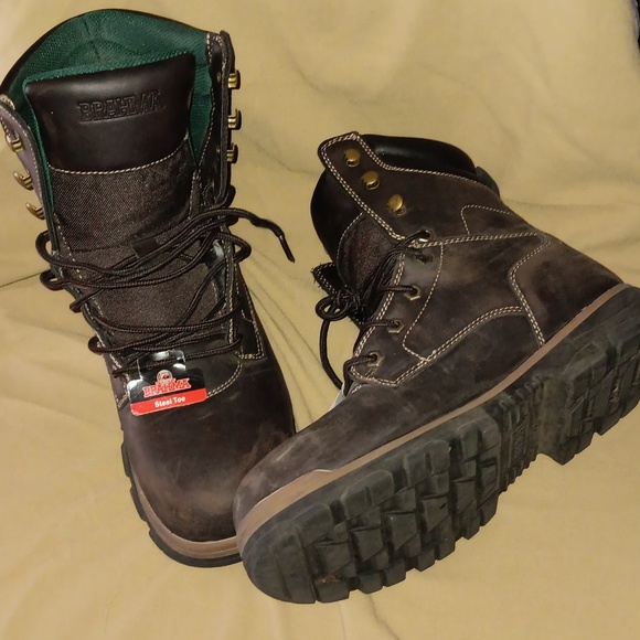 BRAHMA  STEEL  TOE/ WATER PROOF  BOOT SIZE 9.5 PREOWNED GOOD - Picture 11 of 11